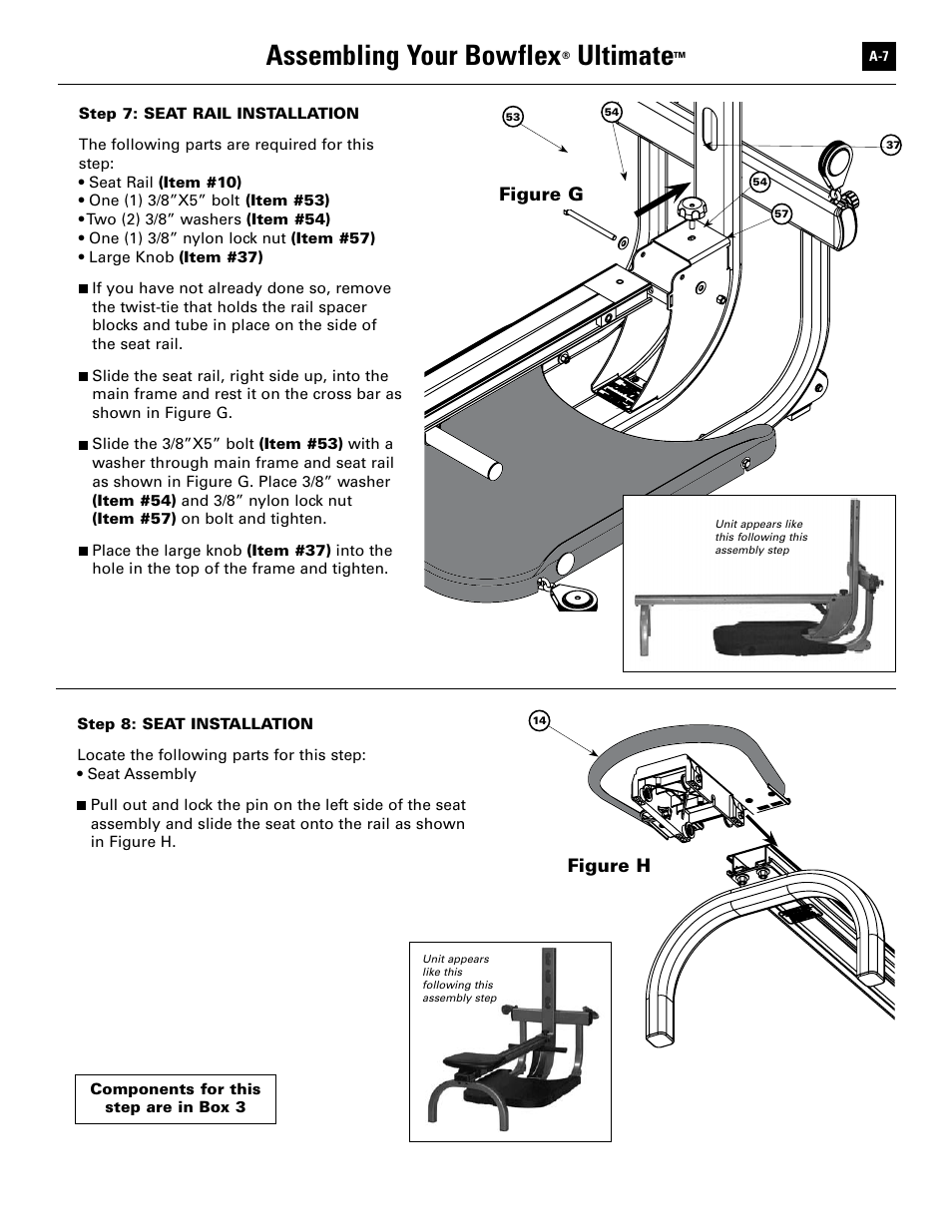 Assembling your bowflex, Ultimate | Bowflex Ultimate User Manual | Page 95 / 110