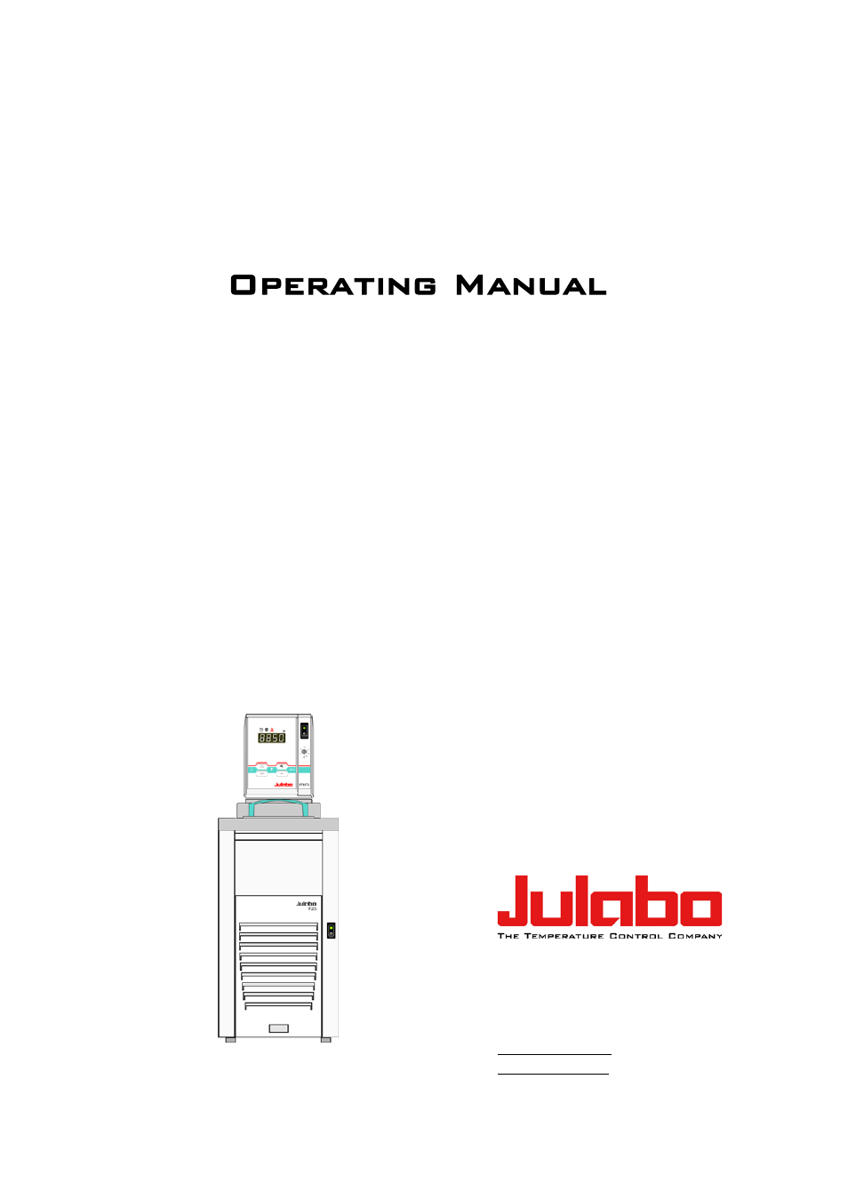 JULABO FPW50-MA Refrigerated and Heating Circulators User Manual | 65 pages