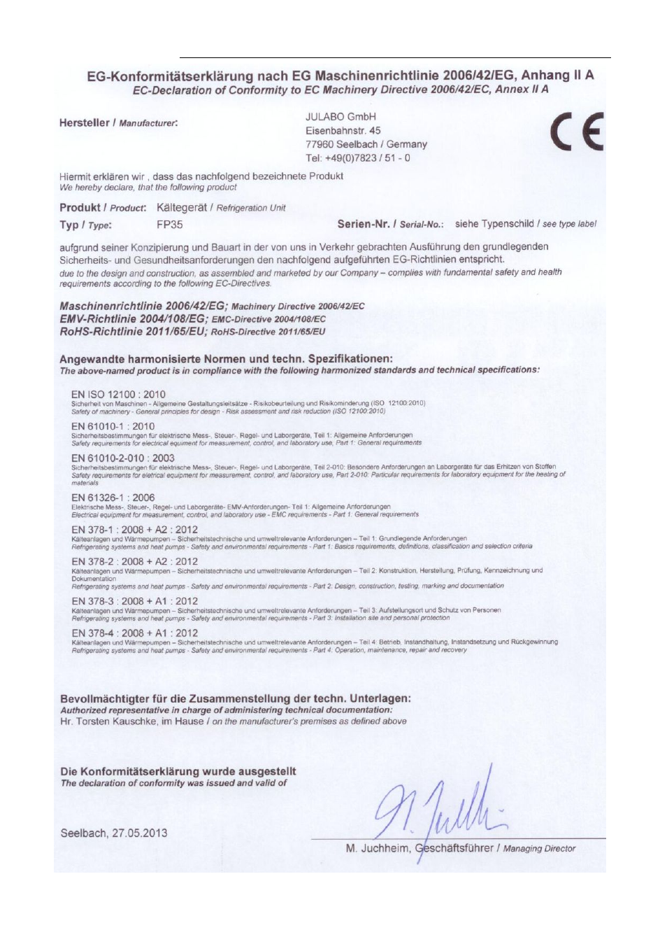 JULABO FPW50-MA Refrigerated and Heating Circulators User Manual | Page 15 / 65