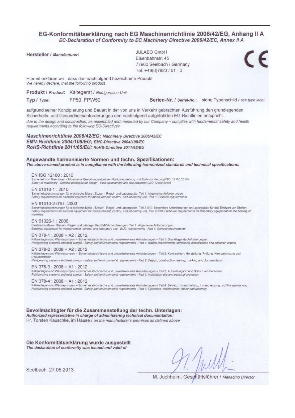 JULABO FPW50-MA Refrigerated and Heating Circulators User Manual | Page 17 / 65