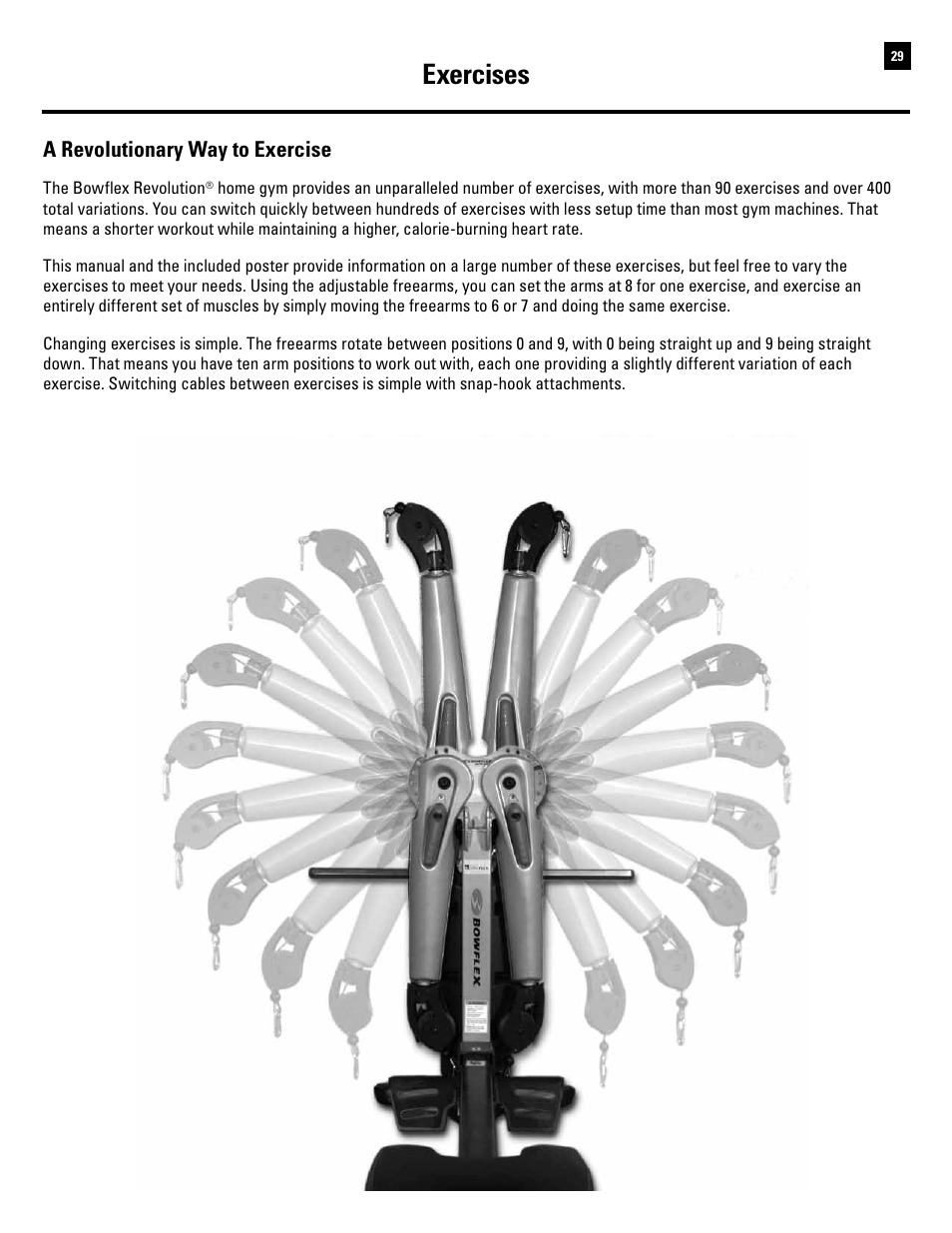 Exercises, A revolutionary way to exercise | Bowflex Revolution User Manual | Page 31 / 88