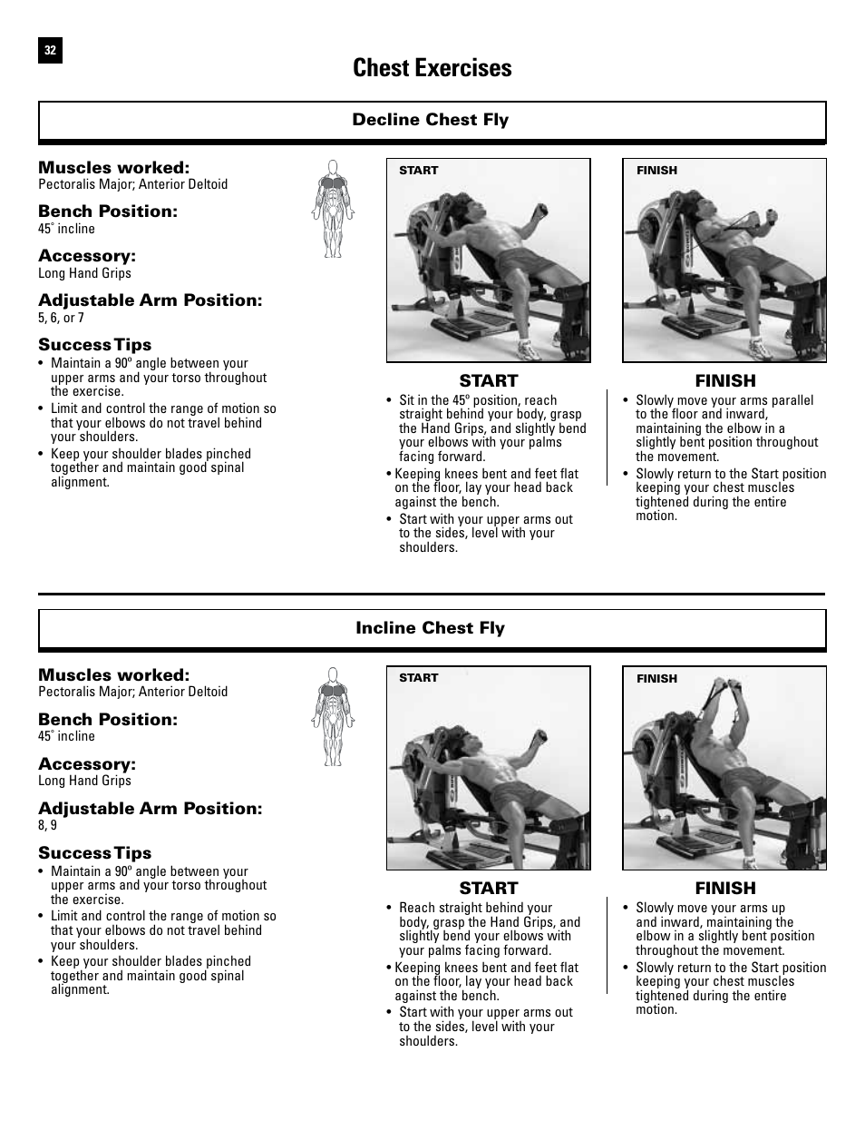 Chest exercises | Bowflex Revolution User Manual | Page 34 / 88