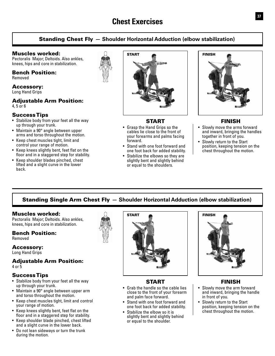 Chest exercises | Bowflex Revolution User Manual | Page 39 / 88