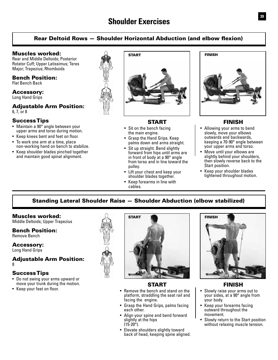 Shoulder exercises | Bowflex Revolution User Manual | Page 41 / 88