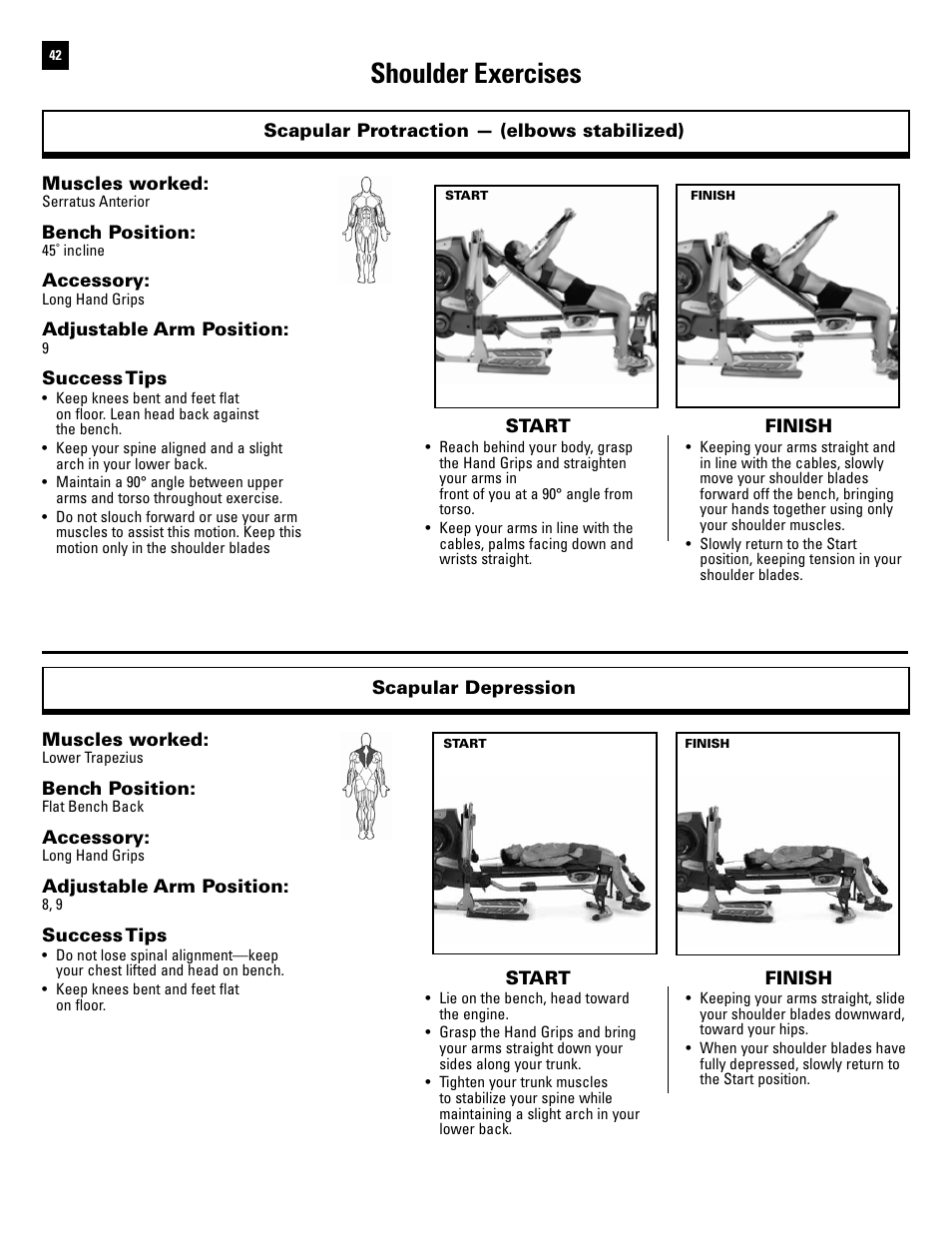 Shoulder exercises | Bowflex Revolution User Manual | Page 44 / 88