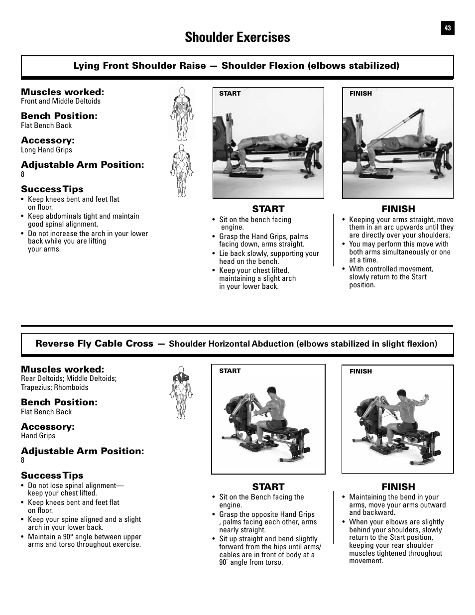 Shoulder exercises | Bowflex Revolution User Manual | Page 45 / 88