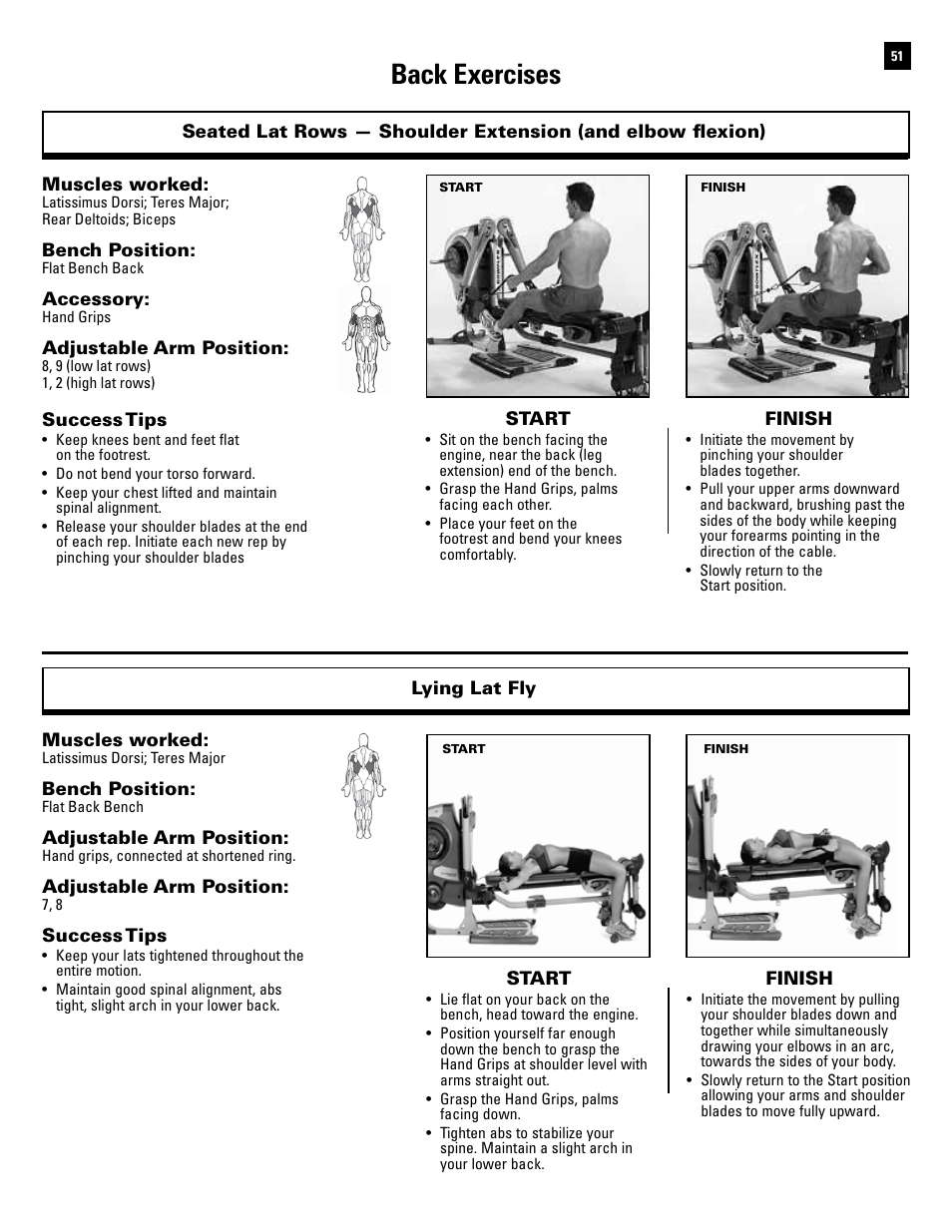 Back exercises | Bowflex Revolution User Manual | Page 53 / 88