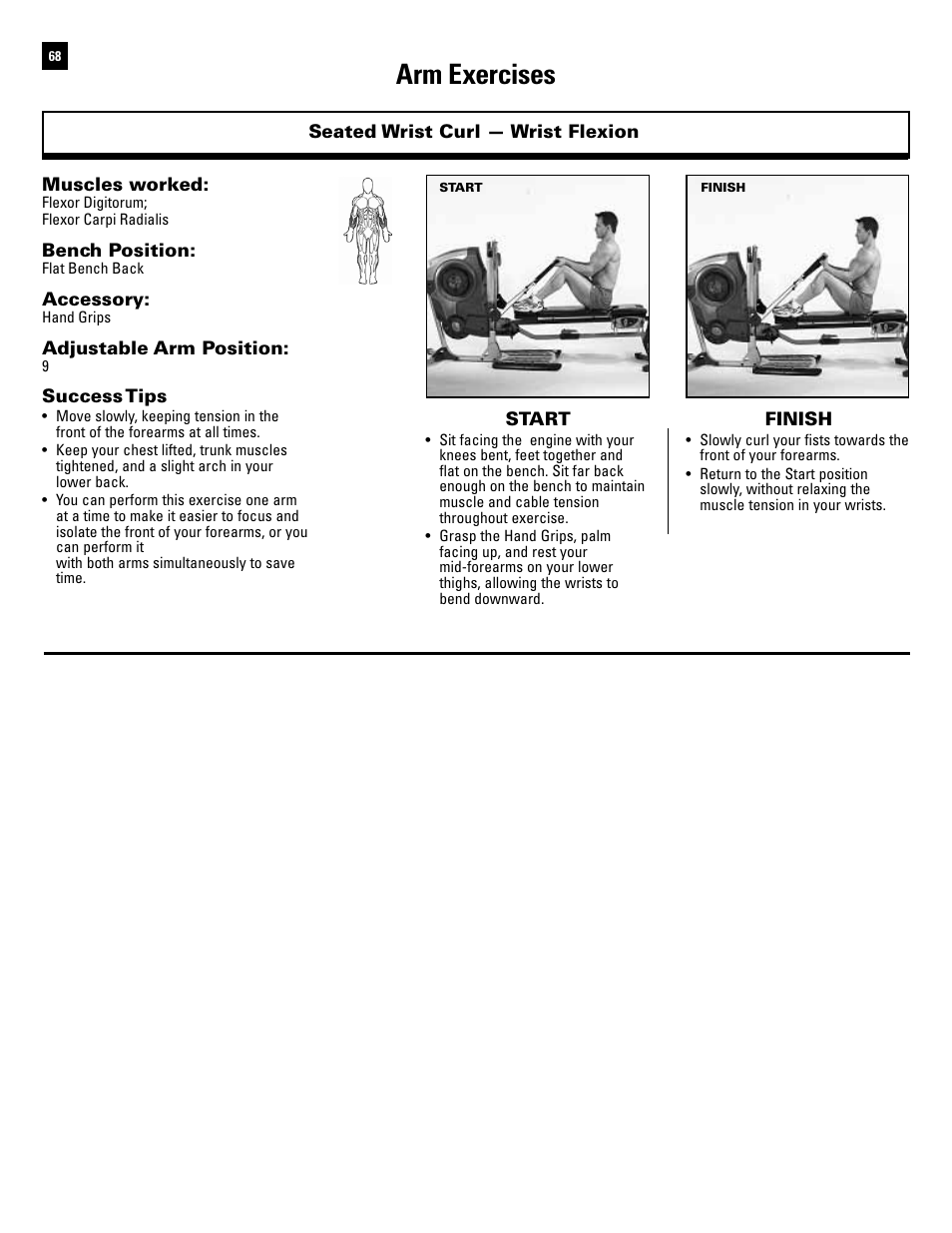 Arm exercises | Bowflex Revolution User Manual | Page 70 / 88