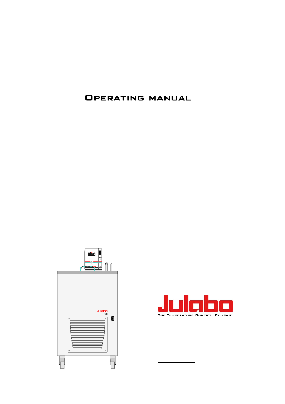 JULABO F38-EH Refrigerated and Heating Circulators User Manual | 30 pages