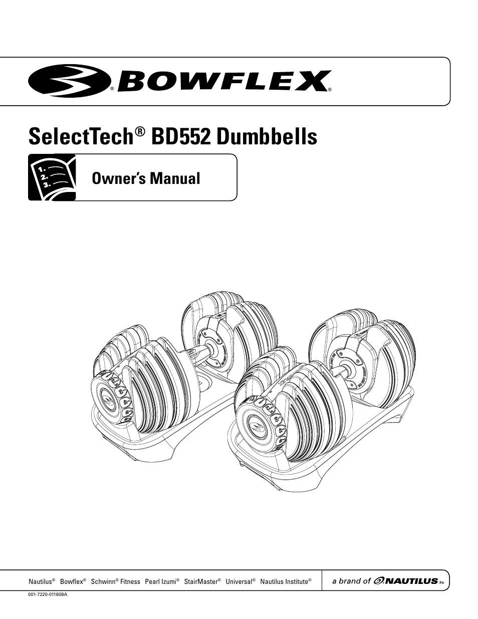 Bowflex SelectTech BD552 Dumbbells Dumbbells and Stability Ball User Manual | 36 pages