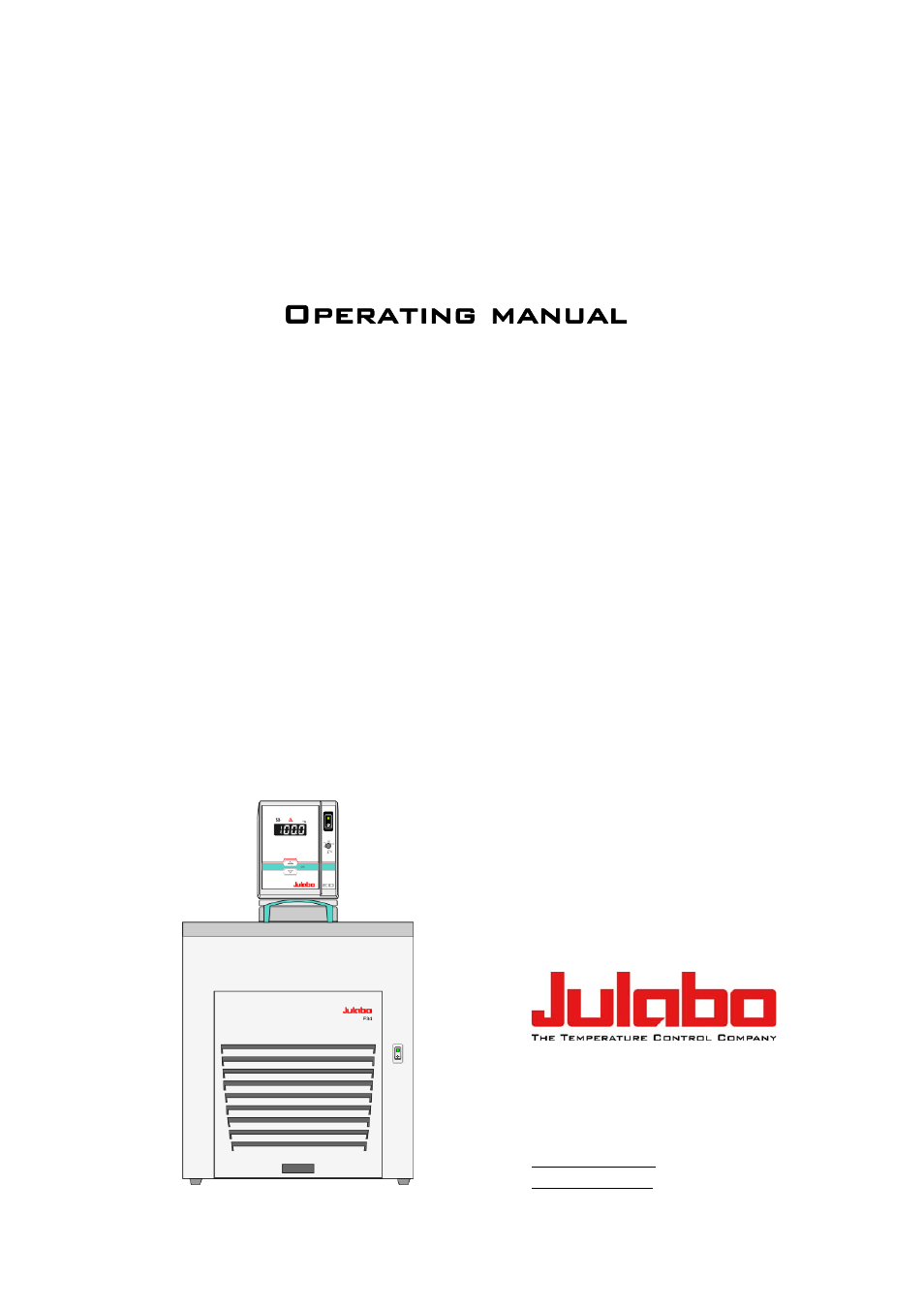 JULABO F34-ED Refrigerated / Heating Circulator User Manual | 25 pages