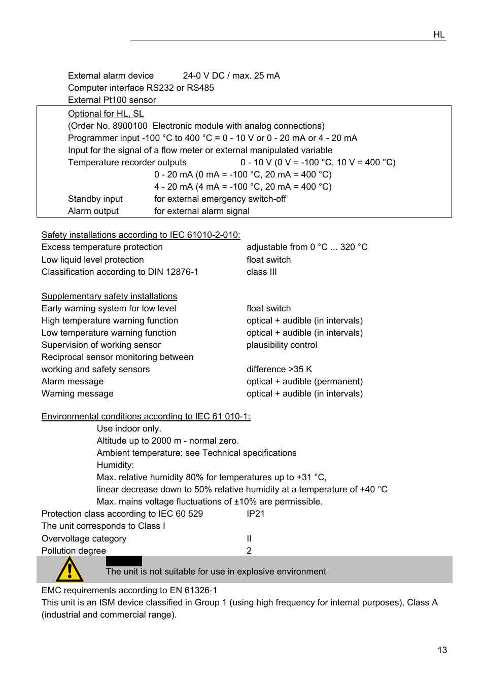 JULABO FPW50-HL Refrigerated Circulators User Manual | Page 13 / 94