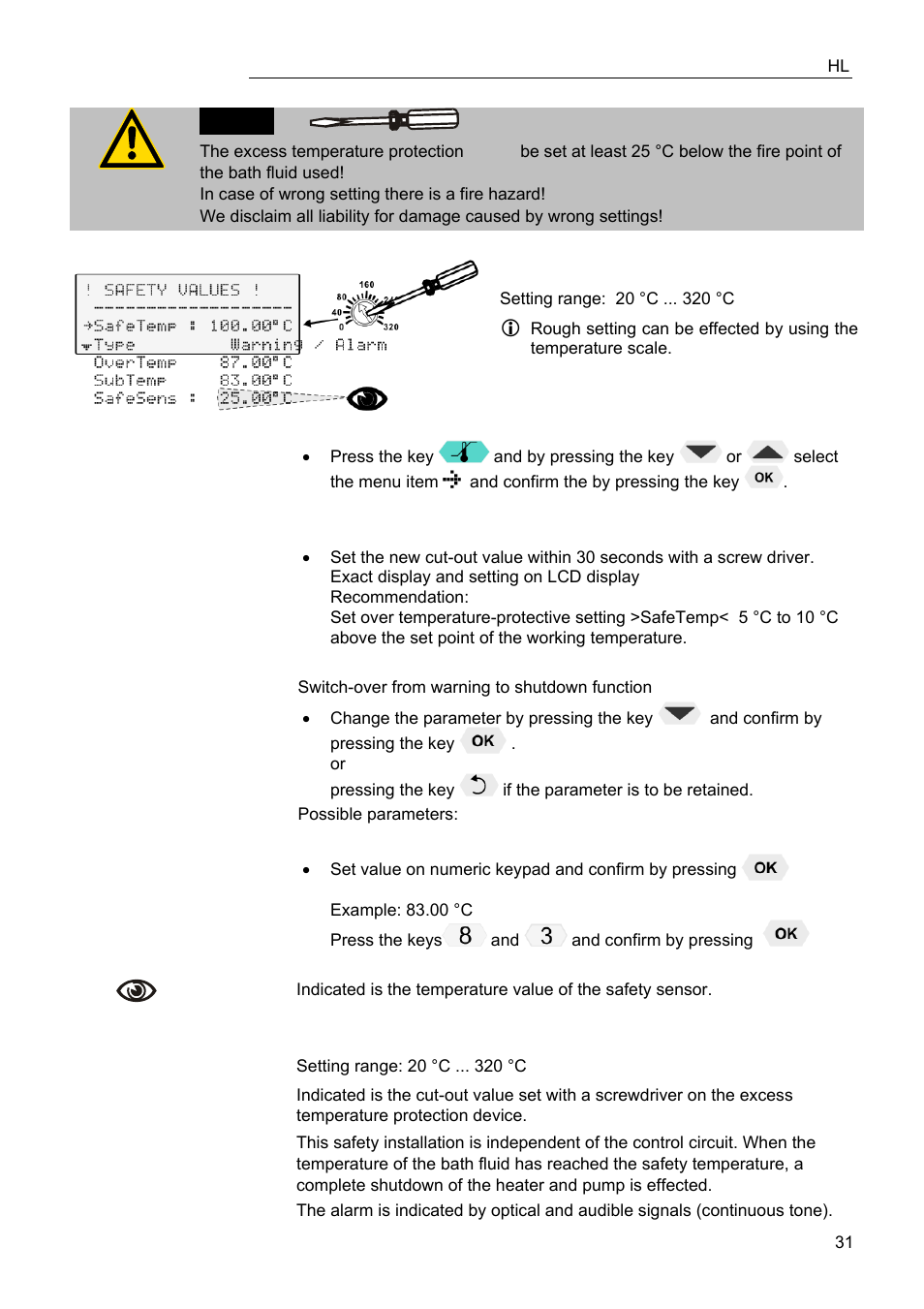 JULABO FPW50-HL Refrigerated Circulators User Manual | Page 31 / 94