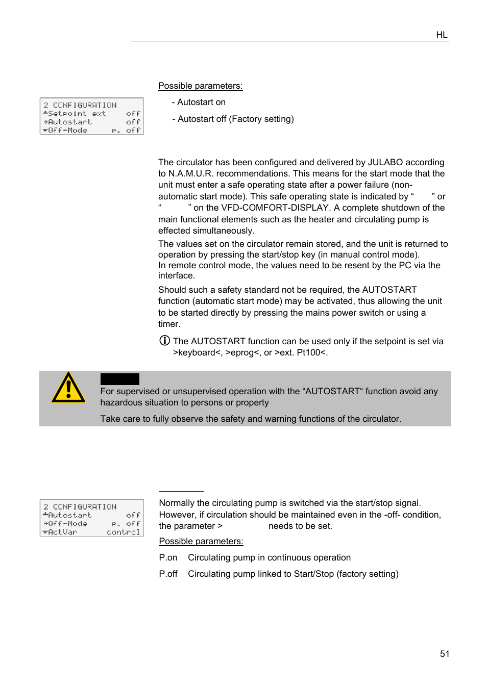 JULABO FPW50-HL Refrigerated Circulators User Manual | Page 51 / 94