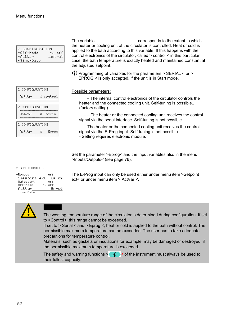 JULABO FPW50-HL Refrigerated Circulators User Manual | Page 52 / 94