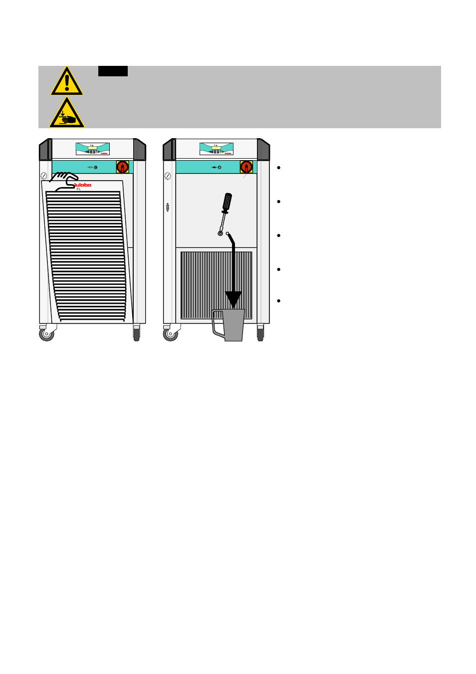 Adequate storing of operating manual | JULABO FLW11006 Recirculating Coolers User Manual | Page 33 / 34