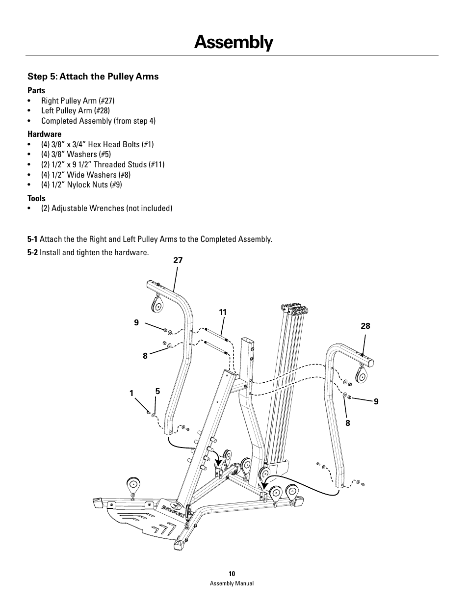 Assembly | Bowflex PR3000 User Manual | Page 10 / 24