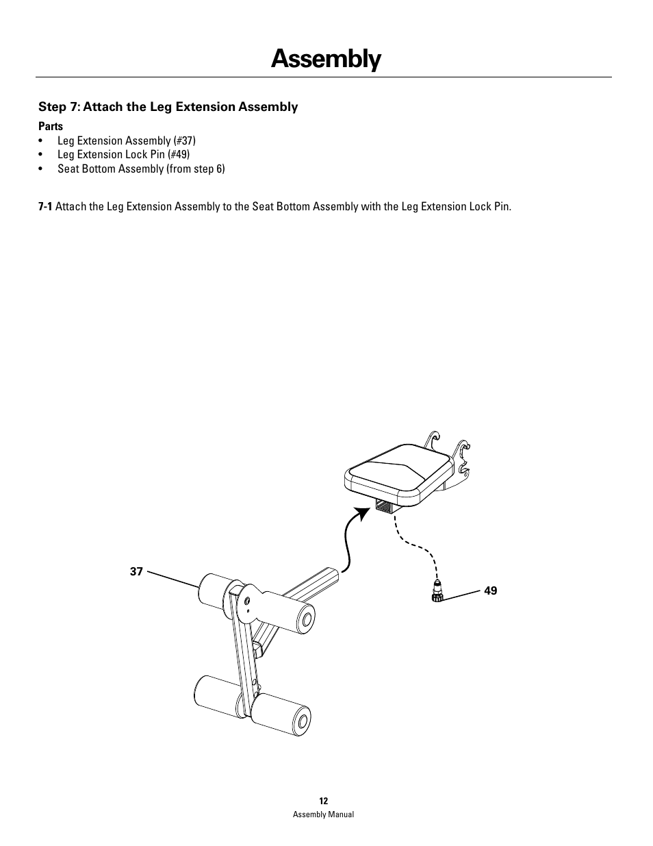 Assembly | Bowflex PR3000 User Manual | Page 12 / 24