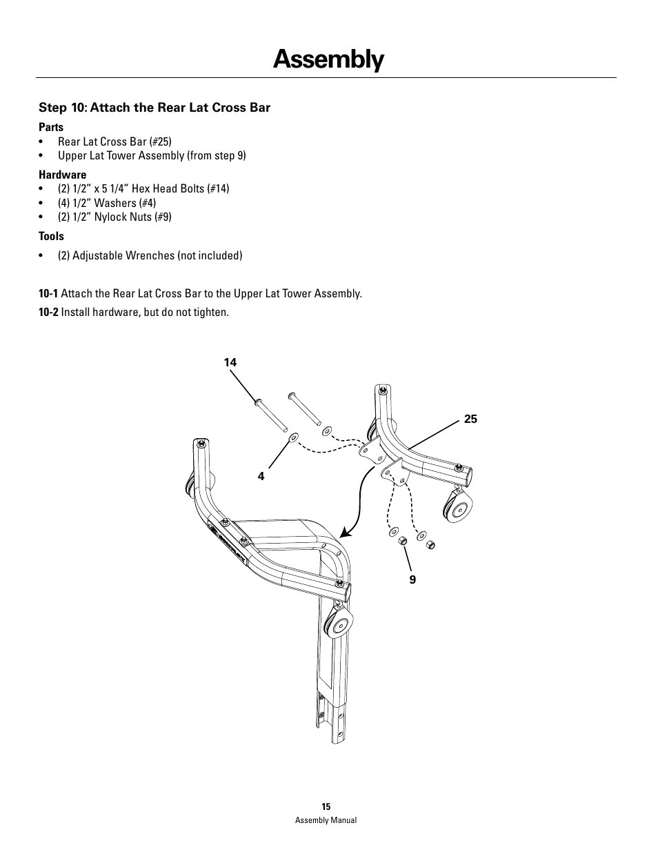 Assembly | Bowflex PR3000 User Manual | Page 15 / 24