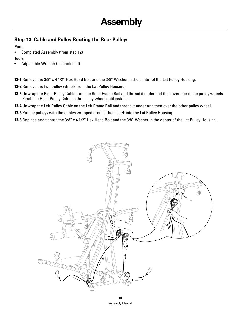 Assembly | Bowflex PR3000 User Manual | Page 18 / 24