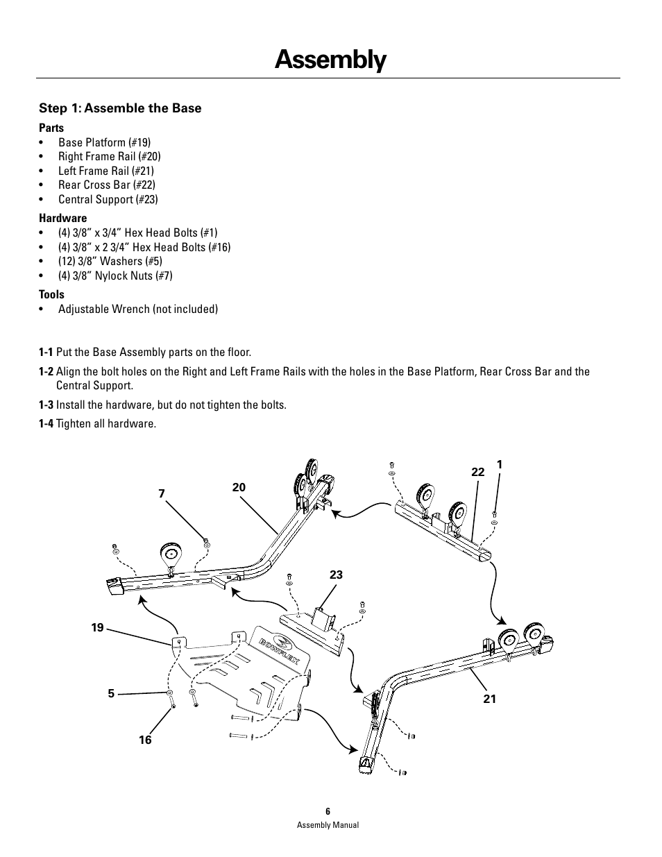 Assembly | Bowflex PR3000 User Manual | Page 6 / 24