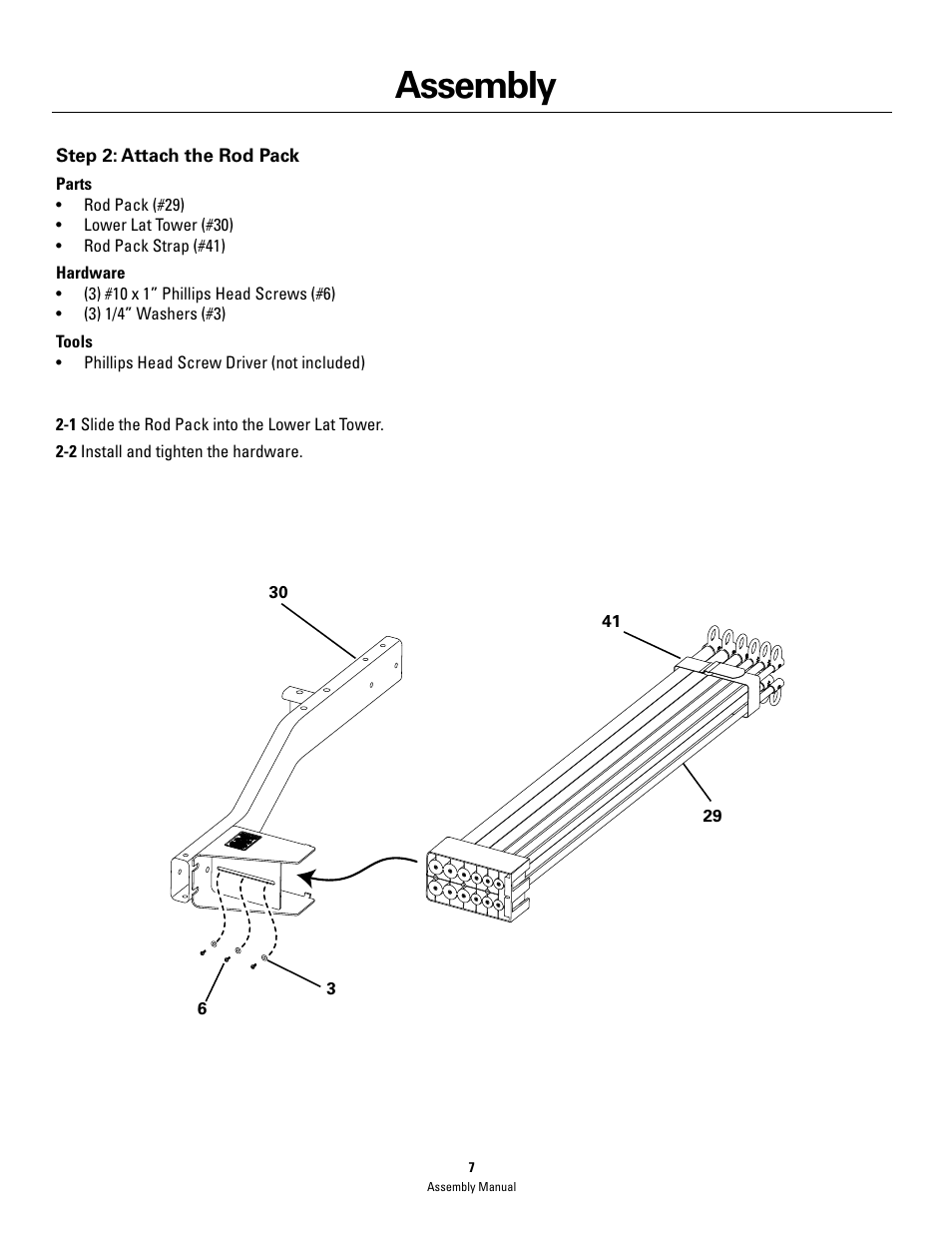 Assembly | Bowflex PR3000 User Manual | Page 7 / 24