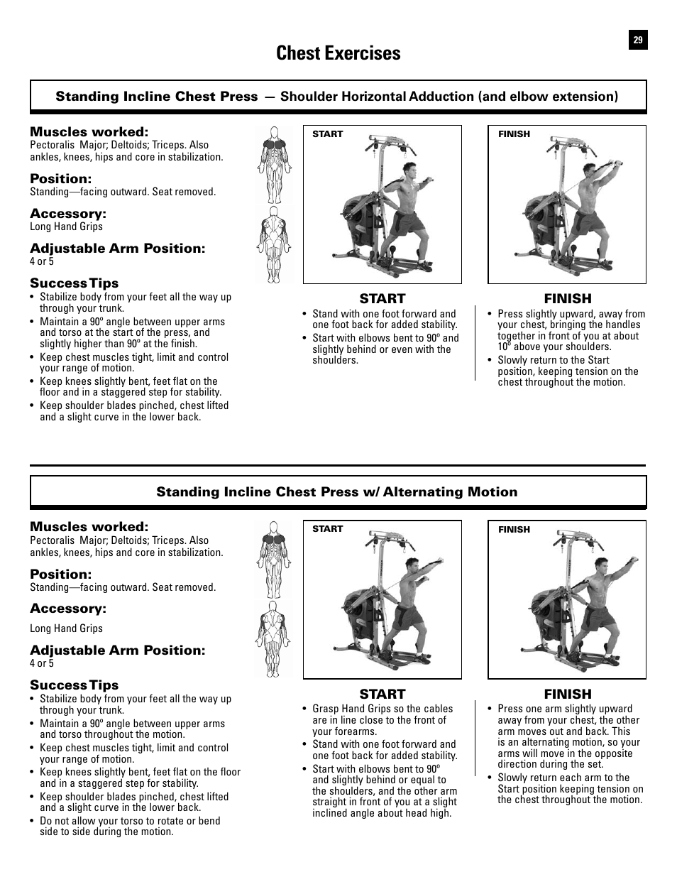 Chest exercises | Bowflex Revolution XP User Manual | Page 31 / 100