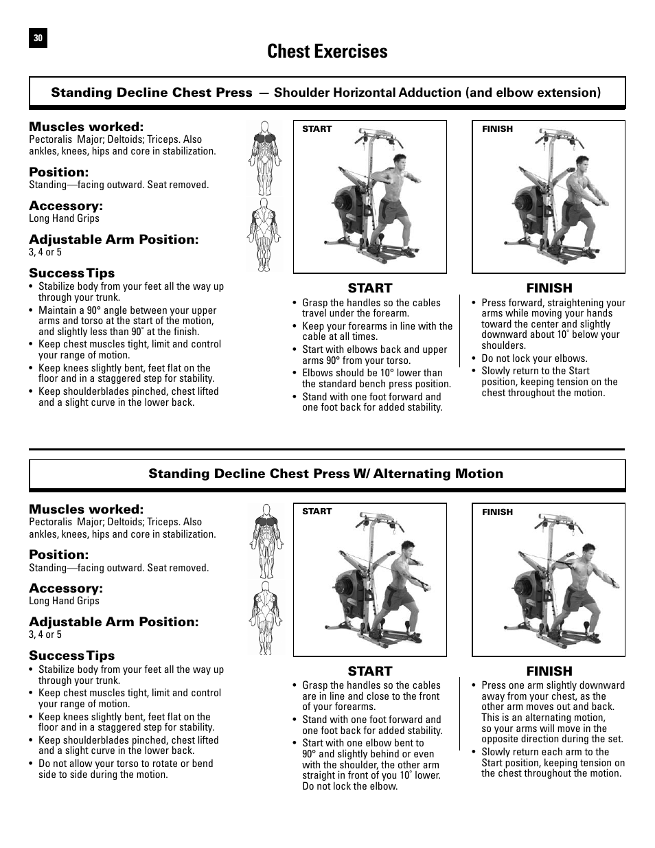 Chest exercises | Bowflex Revolution XP User Manual | Page 32 / 100
