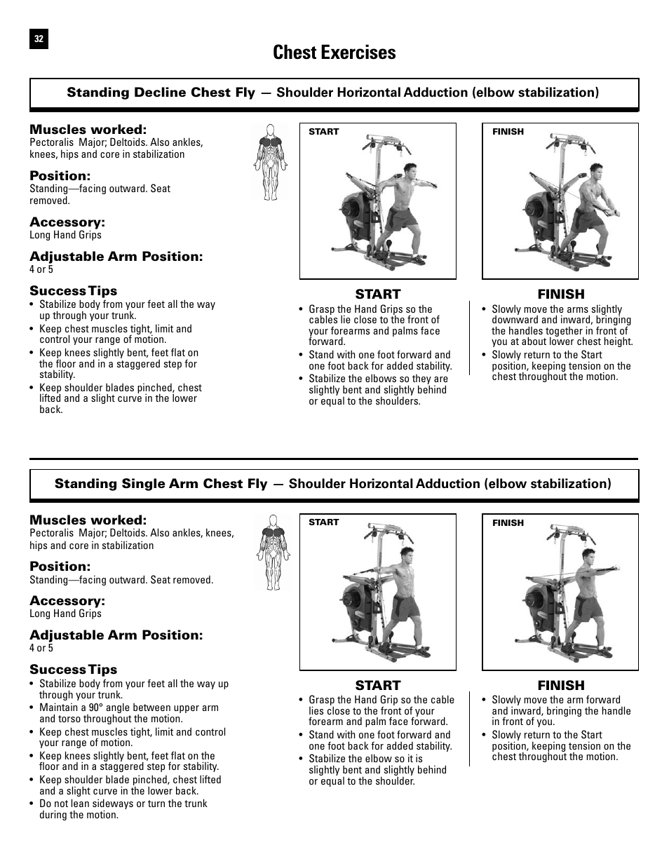 Chest exercises | Bowflex Revolution XP User Manual | Page 34 / 100