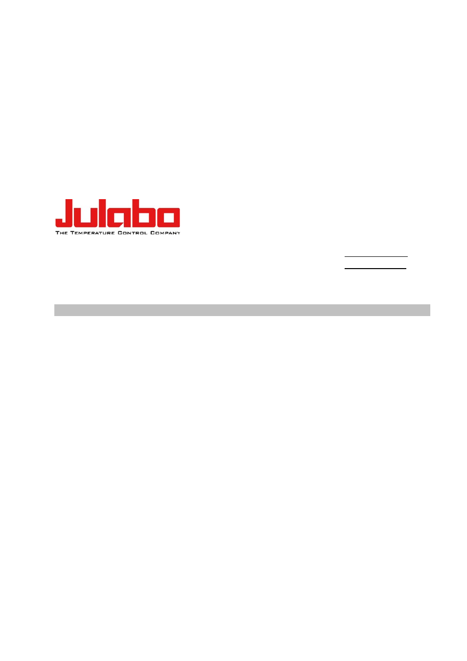 JULABO FL601 Recirculating Coolers User Manual | Page 48 / 48