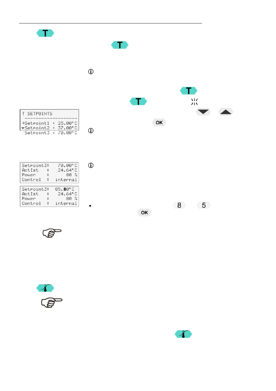 Setting of temperatures, Safety installations, warning functions | JULABO FK31-SL Calibration Baths User Manual | Page 24 / 88