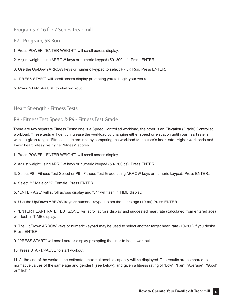Bowflex Treadmills 5 Series User Manual | Page 17 / 36