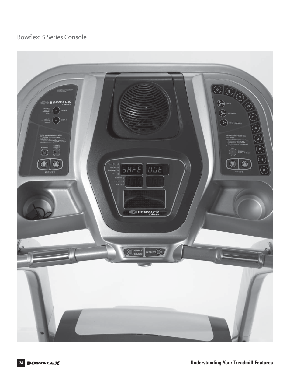 Bowﬂ ex, 5 series console | Bowflex Treadmills 5 Series User Manual | Page 24 / 36