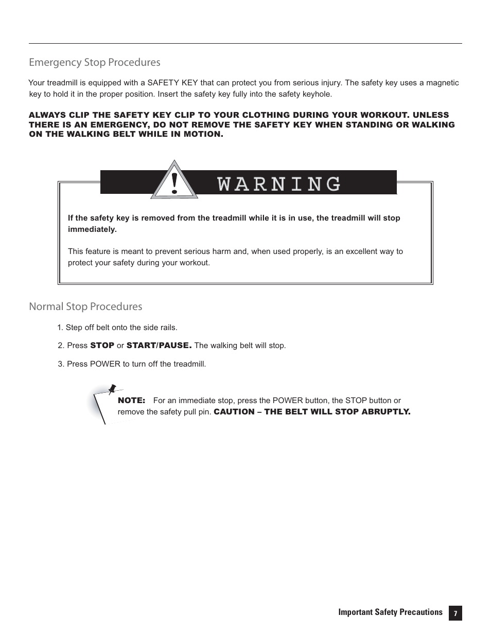 Bowflex Treadmills 5 Series User Manual | Page 7 / 36