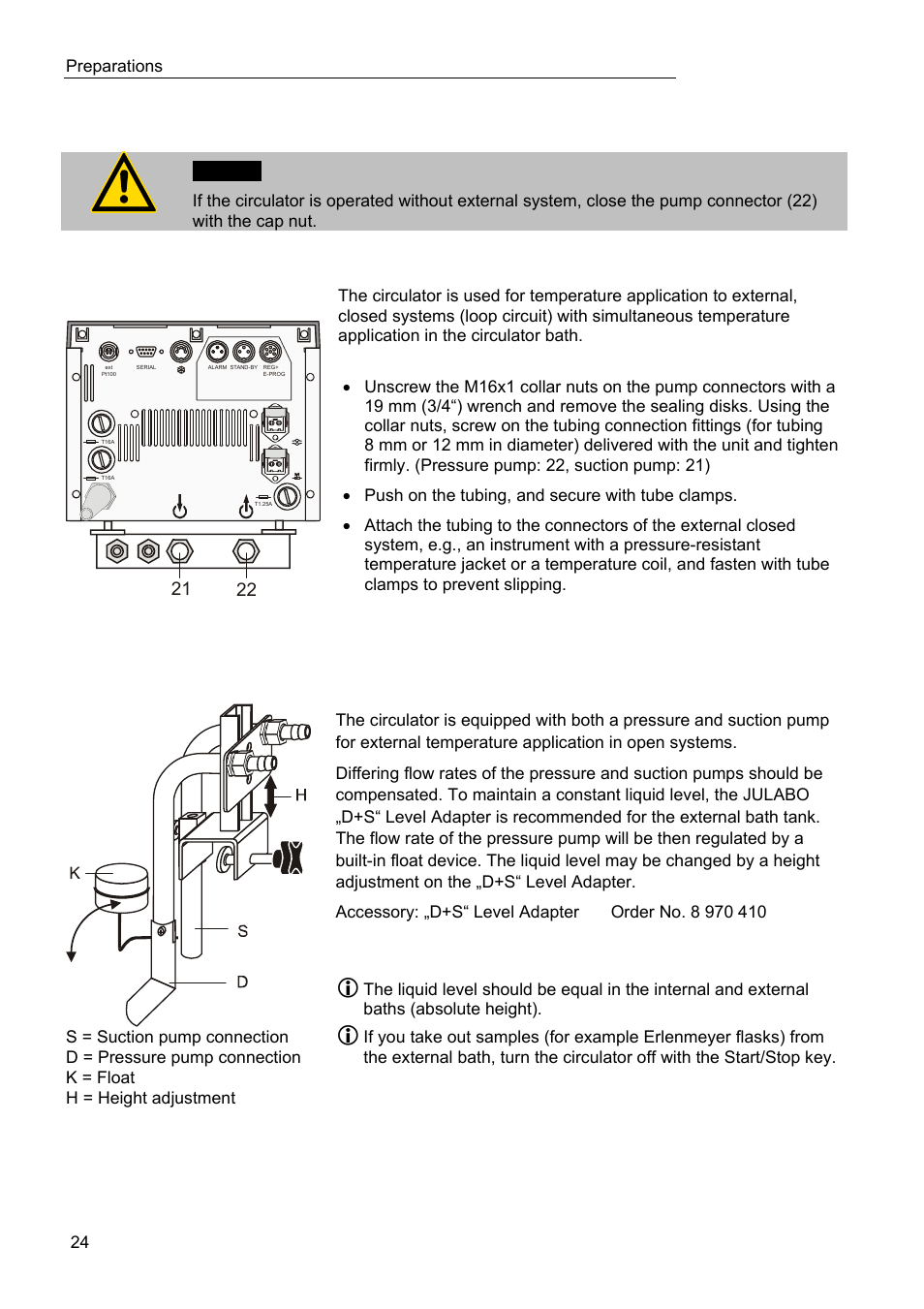 Temperature application to external systems | JULABO FW95-SL Ultra-Low Refrigerated Circulator User Manual | Page 24 / 93