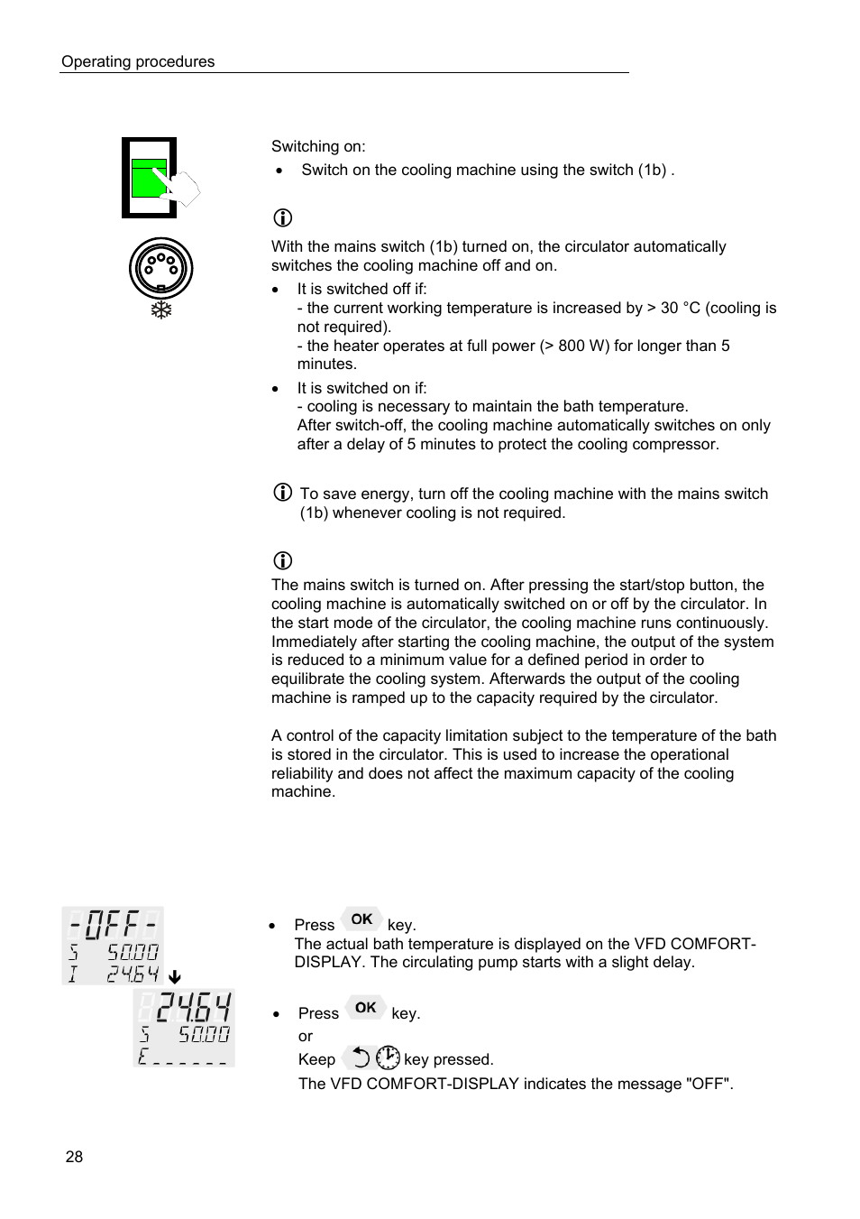 Start - stop | JULABO FW95-SL Ultra-Low Refrigerated Circulator User Manual | Page 28 / 93