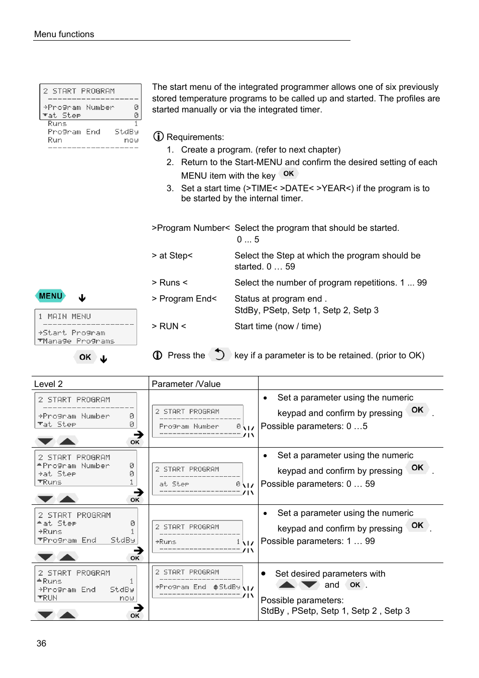 Start of a program | JULABO FW95-SL Ultra-Low Refrigerated Circulator User Manual | Page 36 / 93