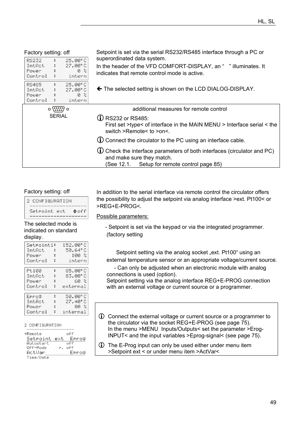 JULABO FW95-SL Ultra-Low Refrigerated Circulator User Manual | Page 49 / 93