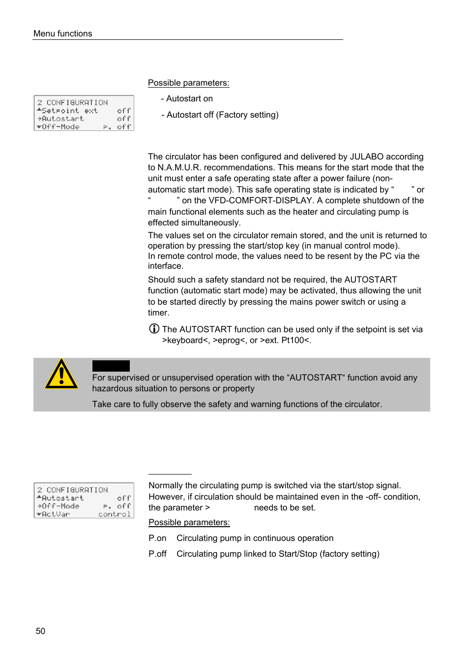 JULABO FW95-SL Ultra-Low Refrigerated Circulator User Manual | Page 50 / 93
