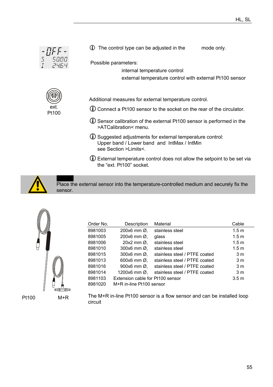 JULABO FW95-SL Ultra-Low Refrigerated Circulator User Manual | Page 55 / 93