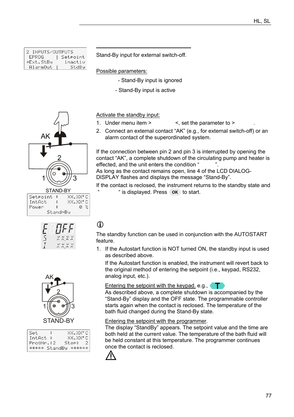 12 3 ak | JULABO FW95-SL Ultra-Low Refrigerated Circulator User Manual | Page 77 / 93