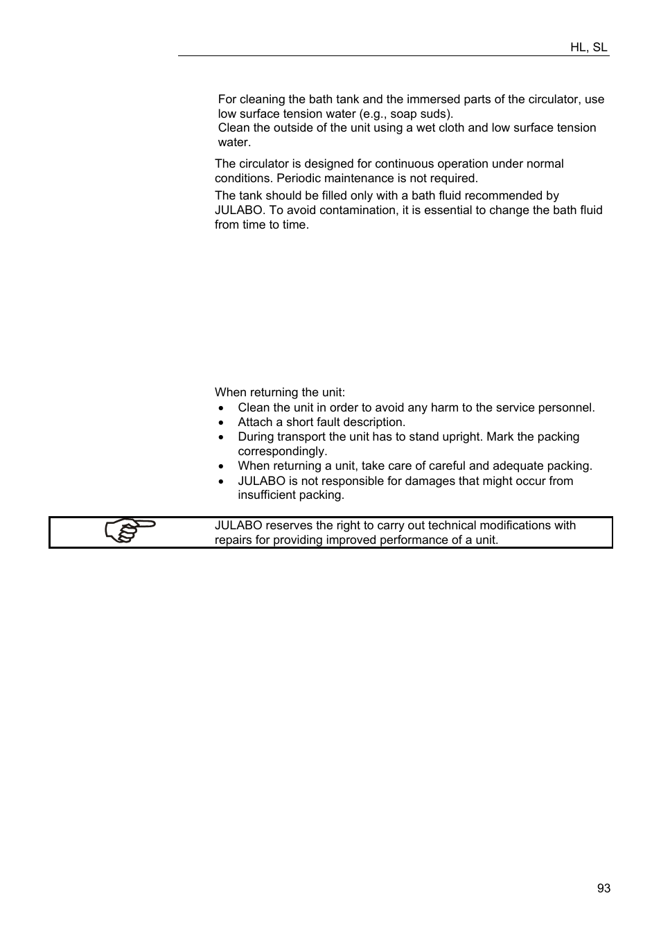 JULABO FW95-SL Ultra-Low Refrigerated Circulator User Manual | Page 93 / 93