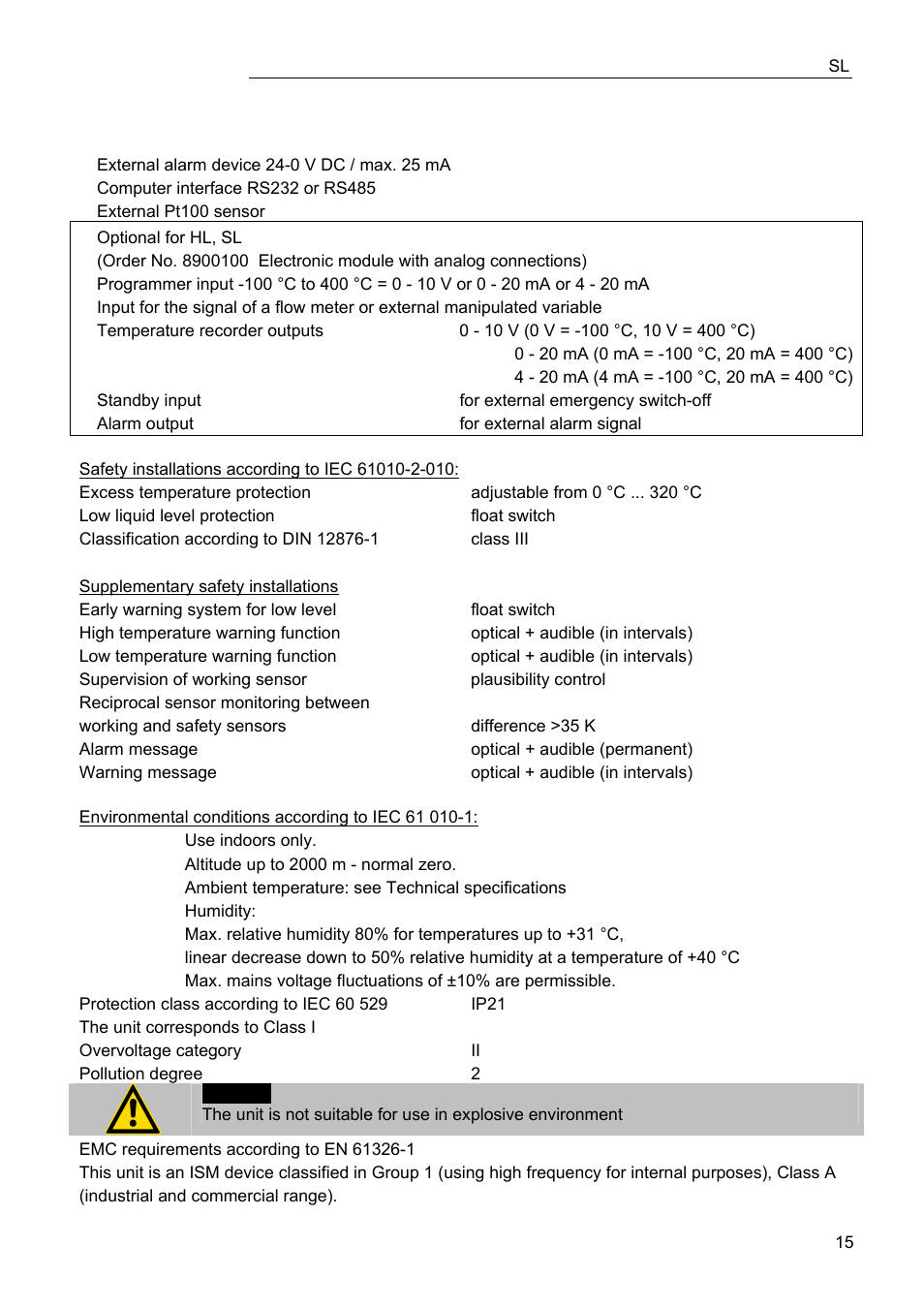 JULABO FPW91-SL Ultra-Low Refrigerated Circulators User Manual | Page 15 / 103