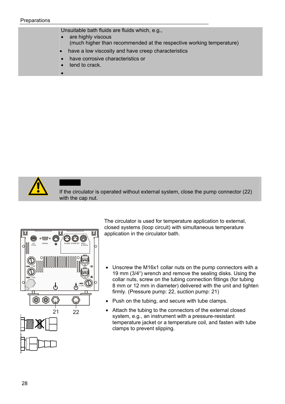 Temperature application to external systems | JULABO FPW91-SL Ultra-Low Refrigerated Circulators User Manual | Page 28 / 103