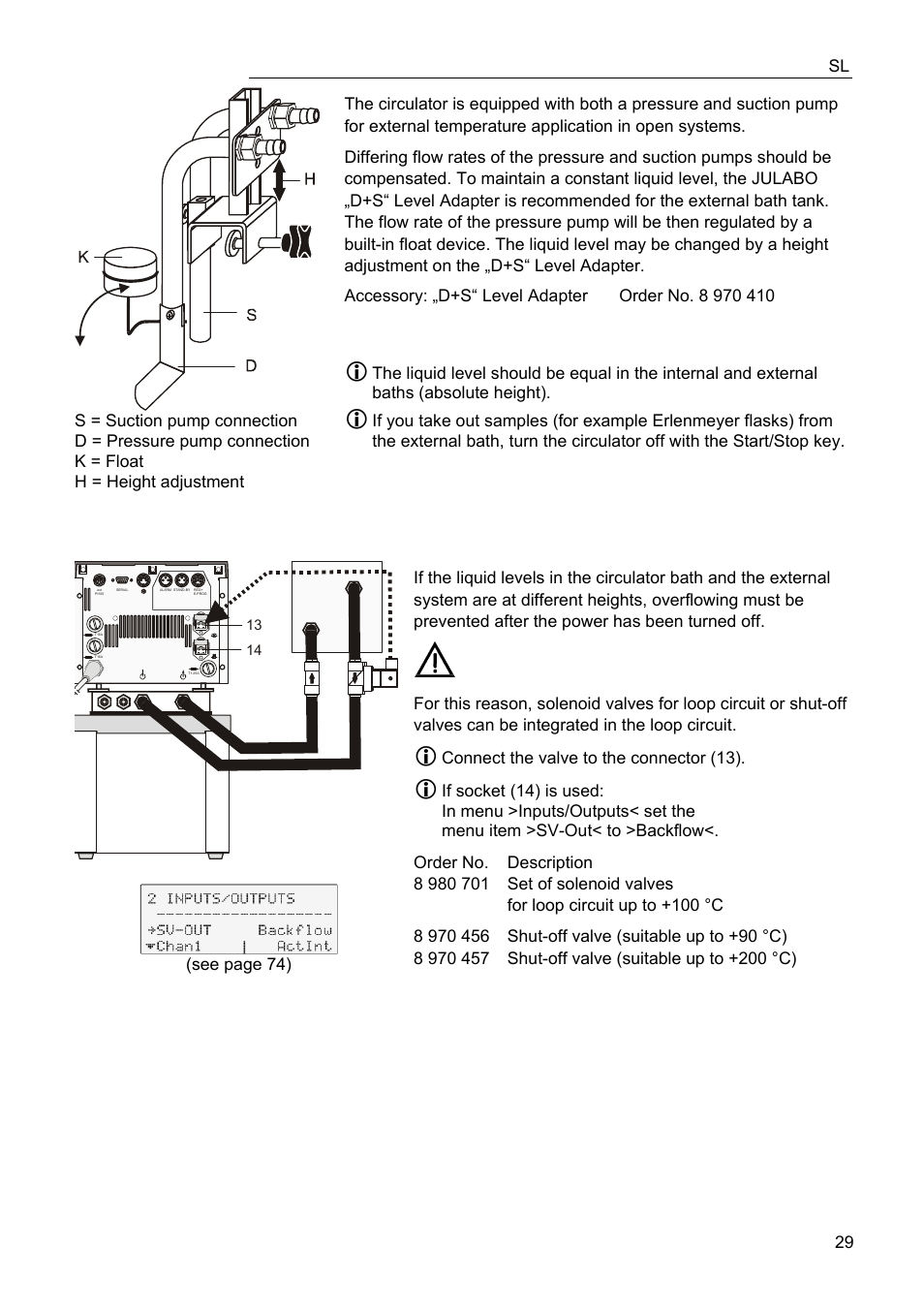 JULABO FPW91-SL Ultra-Low Refrigerated Circulators User Manual | Page 29 / 103