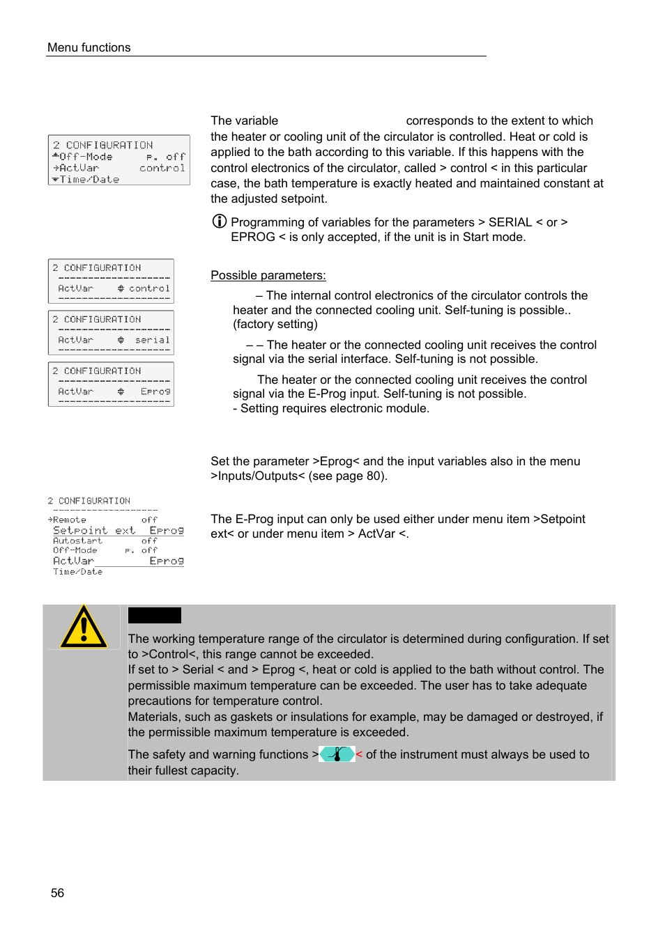 JULABO FPW91-SL Ultra-Low Refrigerated Circulators User Manual | Page 56 / 103