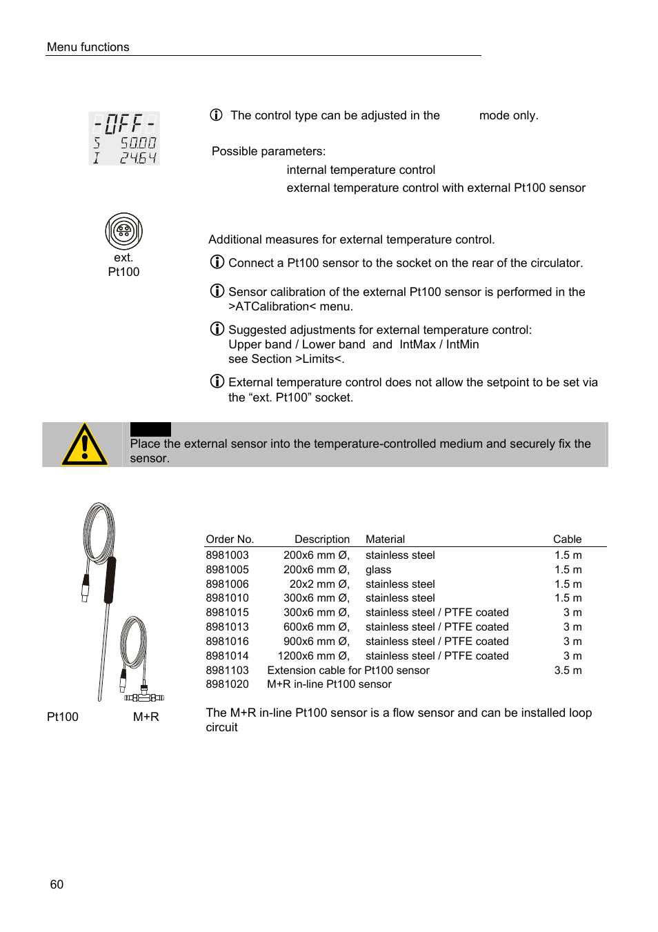 JULABO FPW91-SL Ultra-Low Refrigerated Circulators User Manual | Page 60 / 103