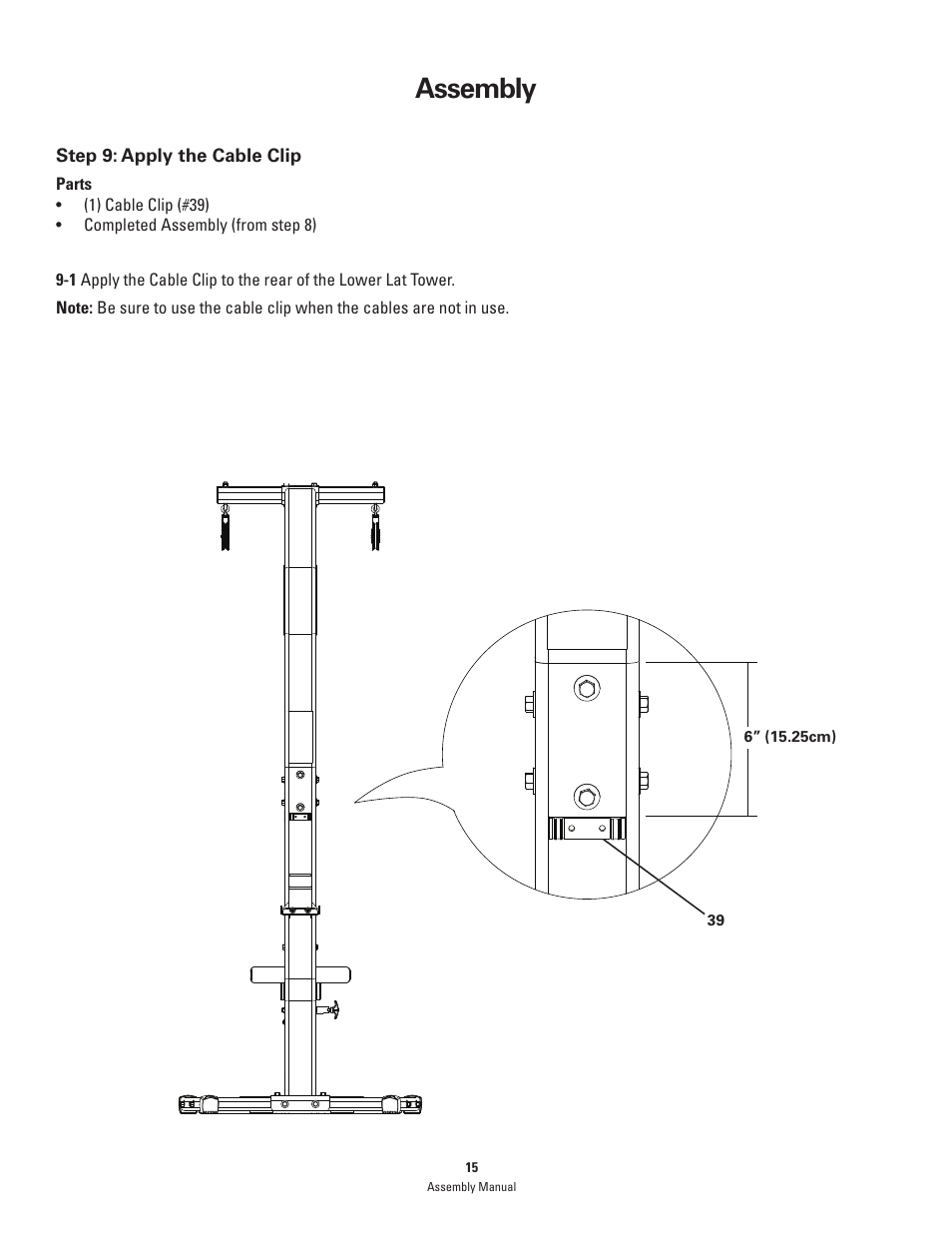 Assembly | Bowflex PR1000 User Manual | Page 15 / 28