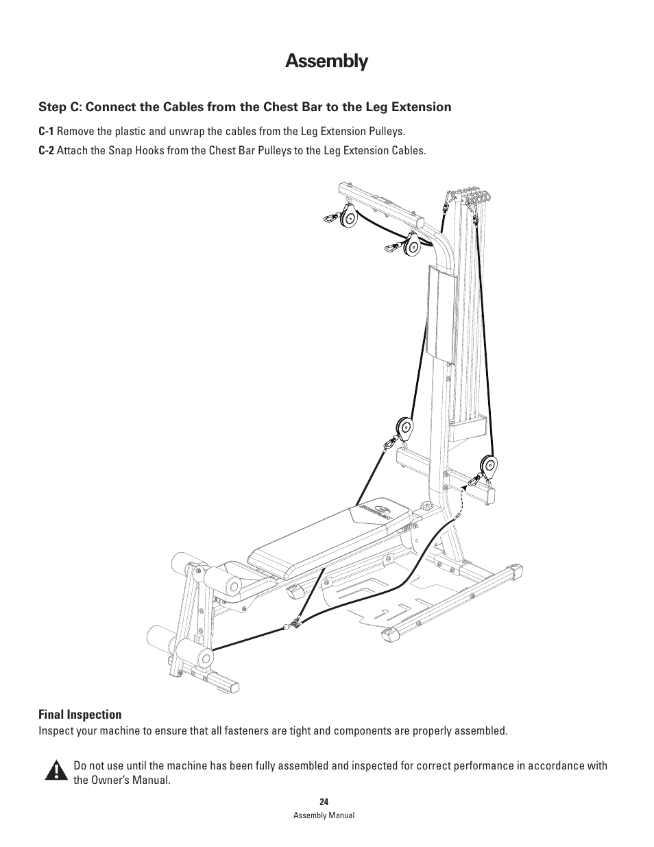 Assembly | Bowflex PR1000 User Manual | Page 24 / 28