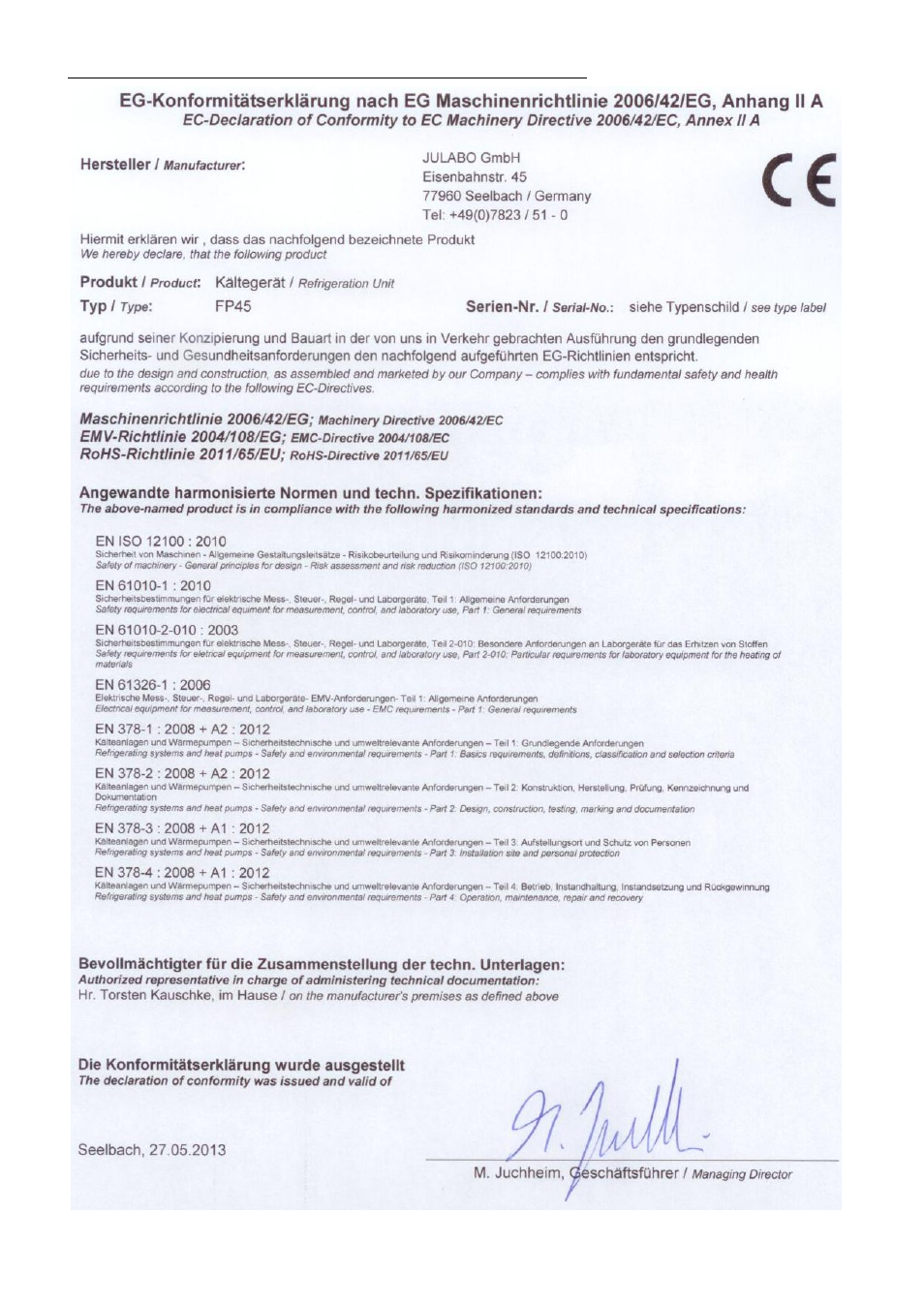 JULABO FP45-HE Refrigerated and Heating Circulators User Manual | Page 10 / 79